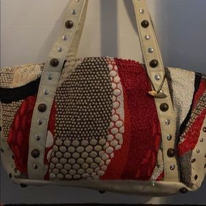 Well loved beaded/studded Mary Frances handbag